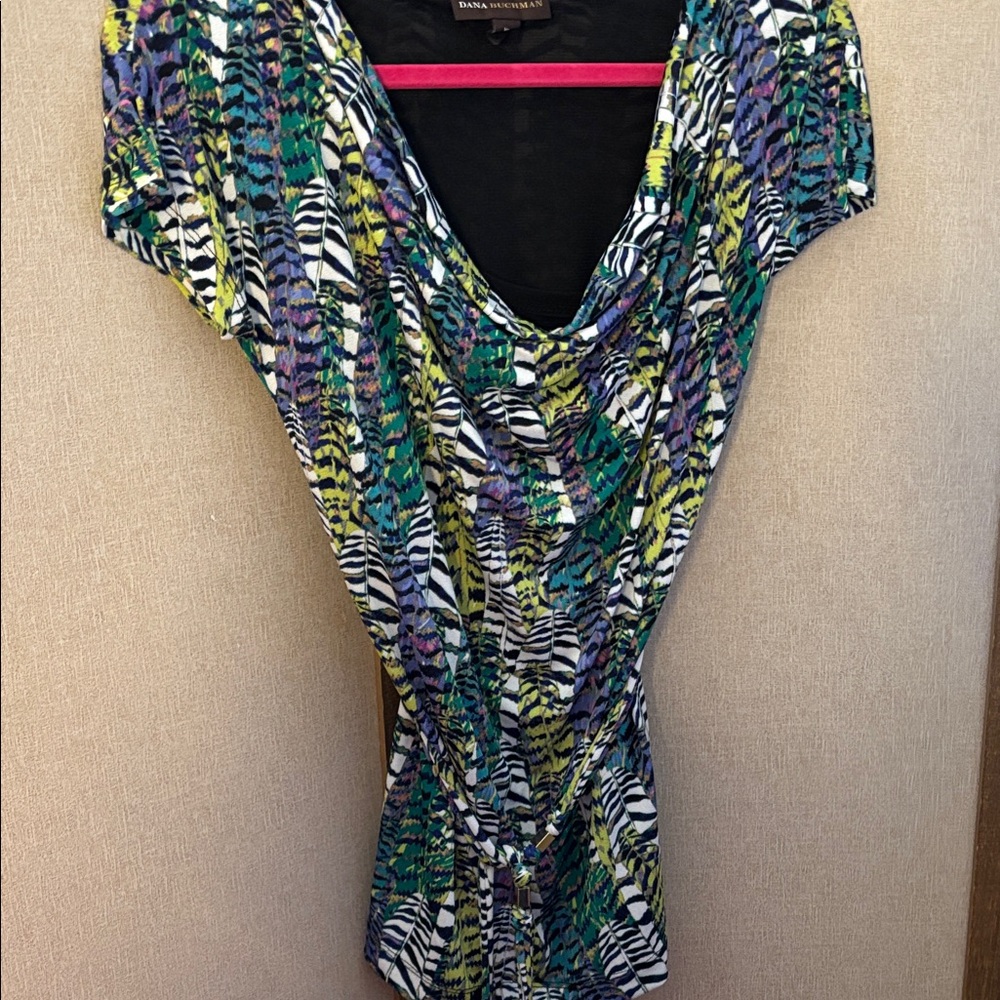FINAL MARKDOWN Buchman multi color Zebra Print Blouse XS